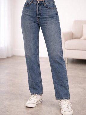 Agolde 90's Pinch Waist High Rise Straight Blue Jeans Sz 30